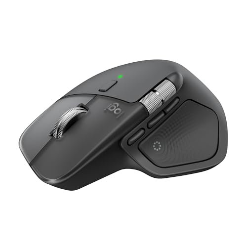 Logitech MX Master 4, Ergonomic Wireless Mouse with Advanced Performance Haptic Feedback, Ultra-Fast Scrolling, USB-C Charging, Bluetooth, Windows
