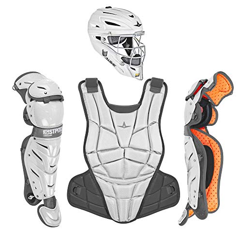 All-Star Catcher’s Gear Kit – Includes Helmet, Chest Protector & Leg Guards – Lightweight, Durable Baseball Protective Set, Meets NOCSAE