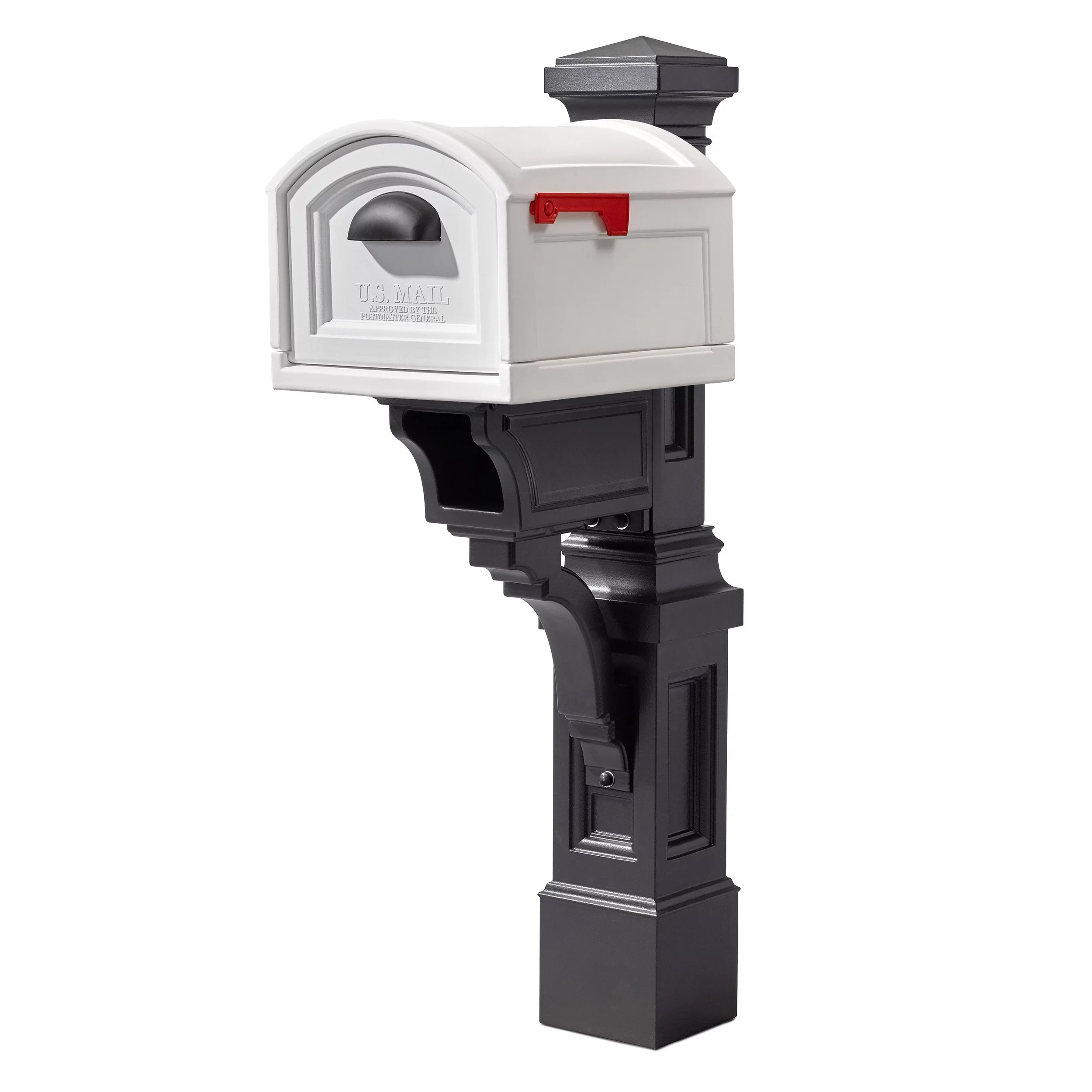 Step2 Atherton 59" Onyx Black Plastic Mailbox Post Kit
