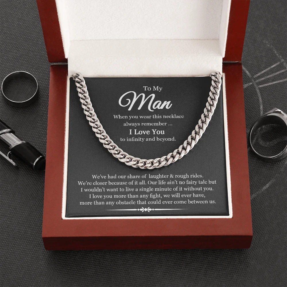 Custom Giant Yellow Gold Male Link Chain Necklace for Husband, Gift for Adult