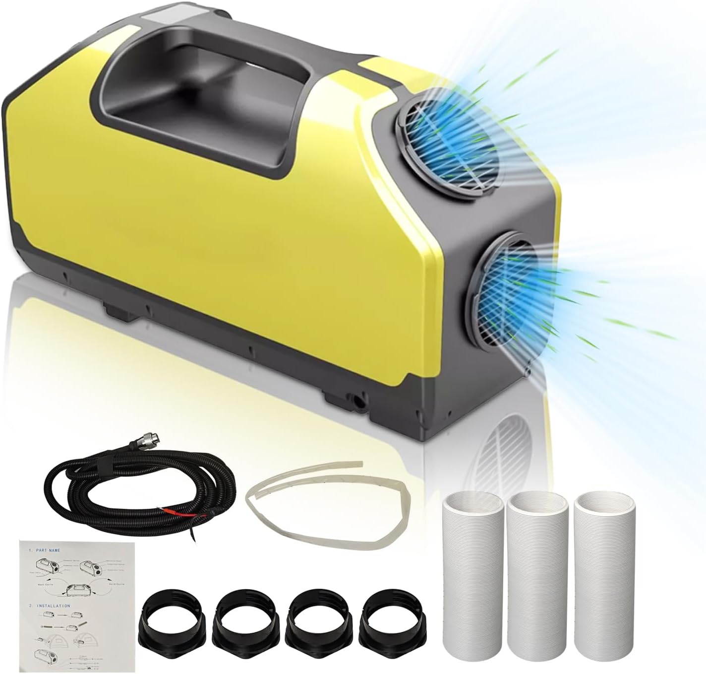 DC 24v Tent Air Conditioner Portable Air conditioner Cooling AC Unit for Outdoor Camping Tent Van RV Camper Motorhome Truck Trailer SUV Car New