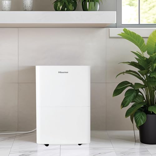 Hisense Energy Star 25-Pint Portable Dehumidifier with Auto-Shutoff, Home Dehumidifier and Moisture Absorber For Basement, Garage