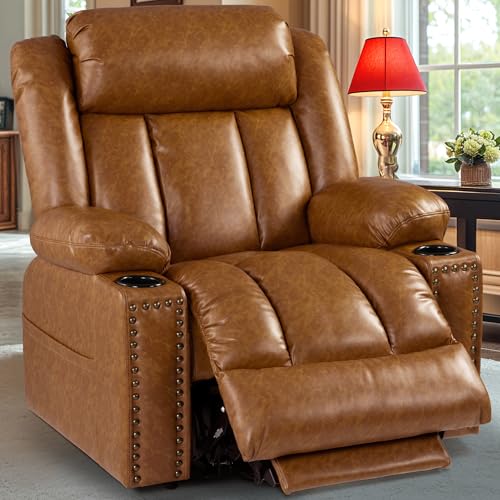 Triple Motor Large Power Lift Recliner Chair for Elderly with Heat and Massage, Lay Flat Lift Chairs for Seniors Infinite Position, Extended Footrest