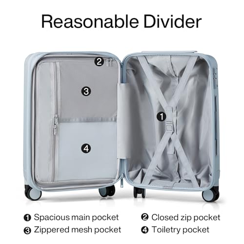 Hanke 29 Inch Luggage Suitcases With Spinner Wheels Lightweight PC hardside Rolling Suitcase With Travel Lock, Checked-Large 29-Inch(Blackish Green)