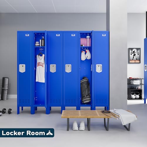 Metal Locker with 5 Doors,Lockers for Employees,66'' Steel Storage Locker for School,Gym, Office, Office,Garage