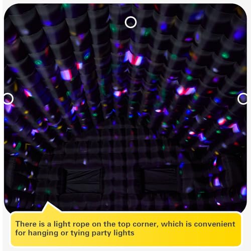 EROMMY 20x16.5x12 FT Large Black Inflatable Nightclub, Blow Up Party Tent Portable with 950W Blower