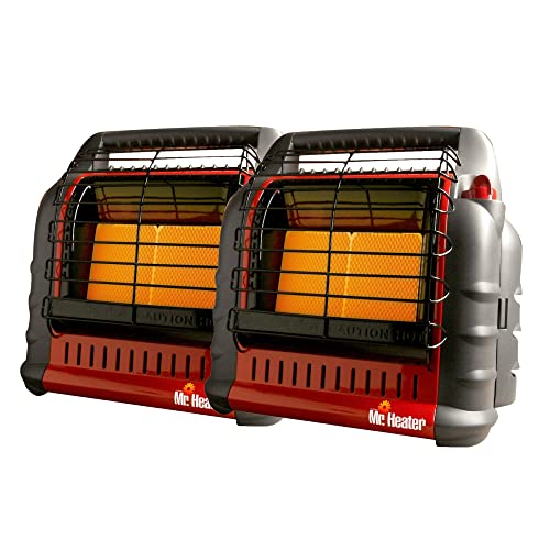 Mr. Heater F274805 Big Buddy Propane Tank Powered Heater (2-Pack) - Indoor and Outdoor Use - Portable Heating for Camping, Tents, Garage (2 Items)
