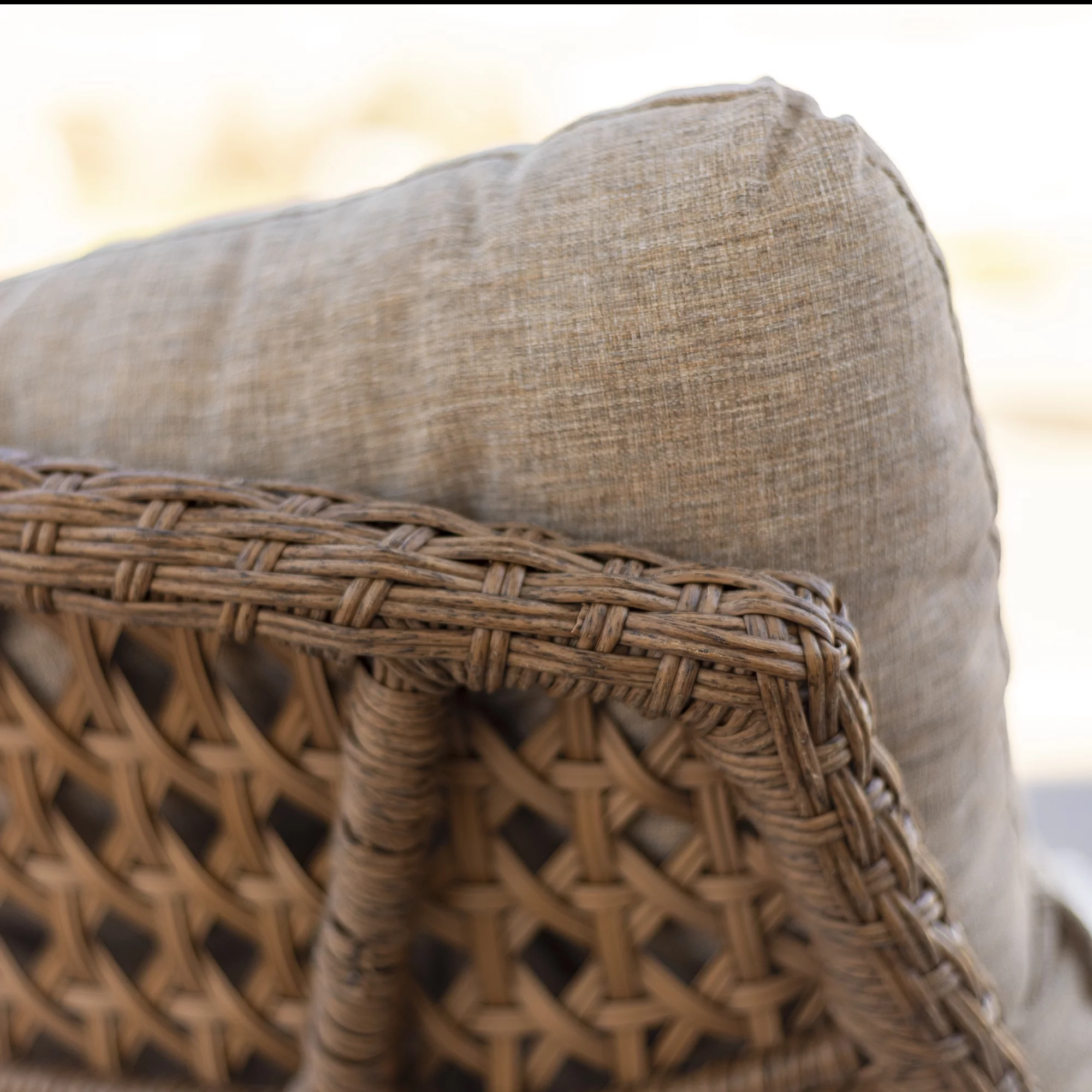 Manor Park Outdoor Patio Papasan Chair Set with End Table