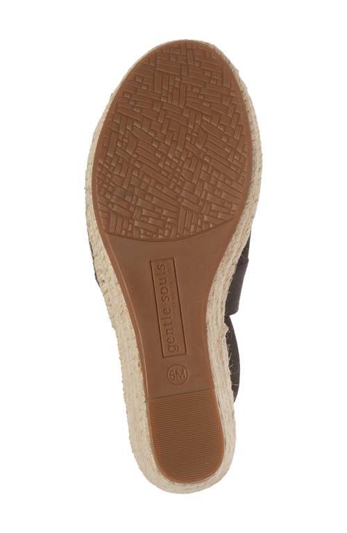 Gentle Souls by Kenneth Cole Colleen Suede Wedge, 7 / Black