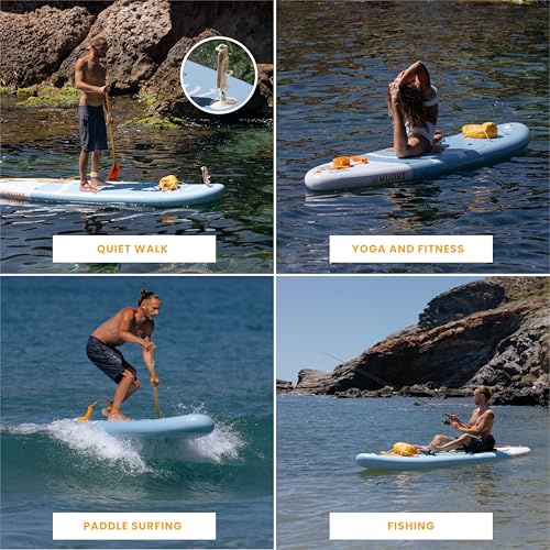 Inflatable Paddle Board for Adults with Accessories Included, Oar, Fins, Pump. Stand Up Paddleboard Great Stability and Resistance. 10’ x 33" x 5.9"