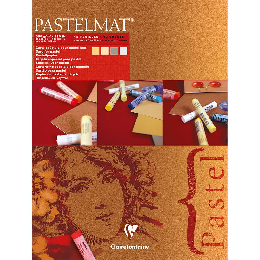 Clairefontaine : Red Label : Pastelmat Pad : 30x40cm : 12 Sheets 360gsm