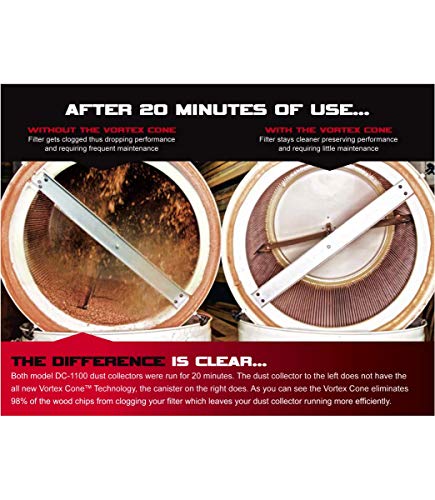 Jet DC-1100VX-5M Dust Collector 1.5HP, 1PH 115/230-Volt 5-Micron Bag Filter Kit - Smart Home Appliances