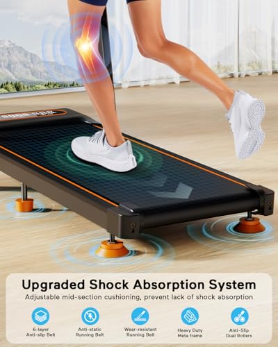 2025 Upgrade Walking Pad Treadmill with 8% Incline & Handle Bar, 3.5HP Portable Treadmill for Home Small