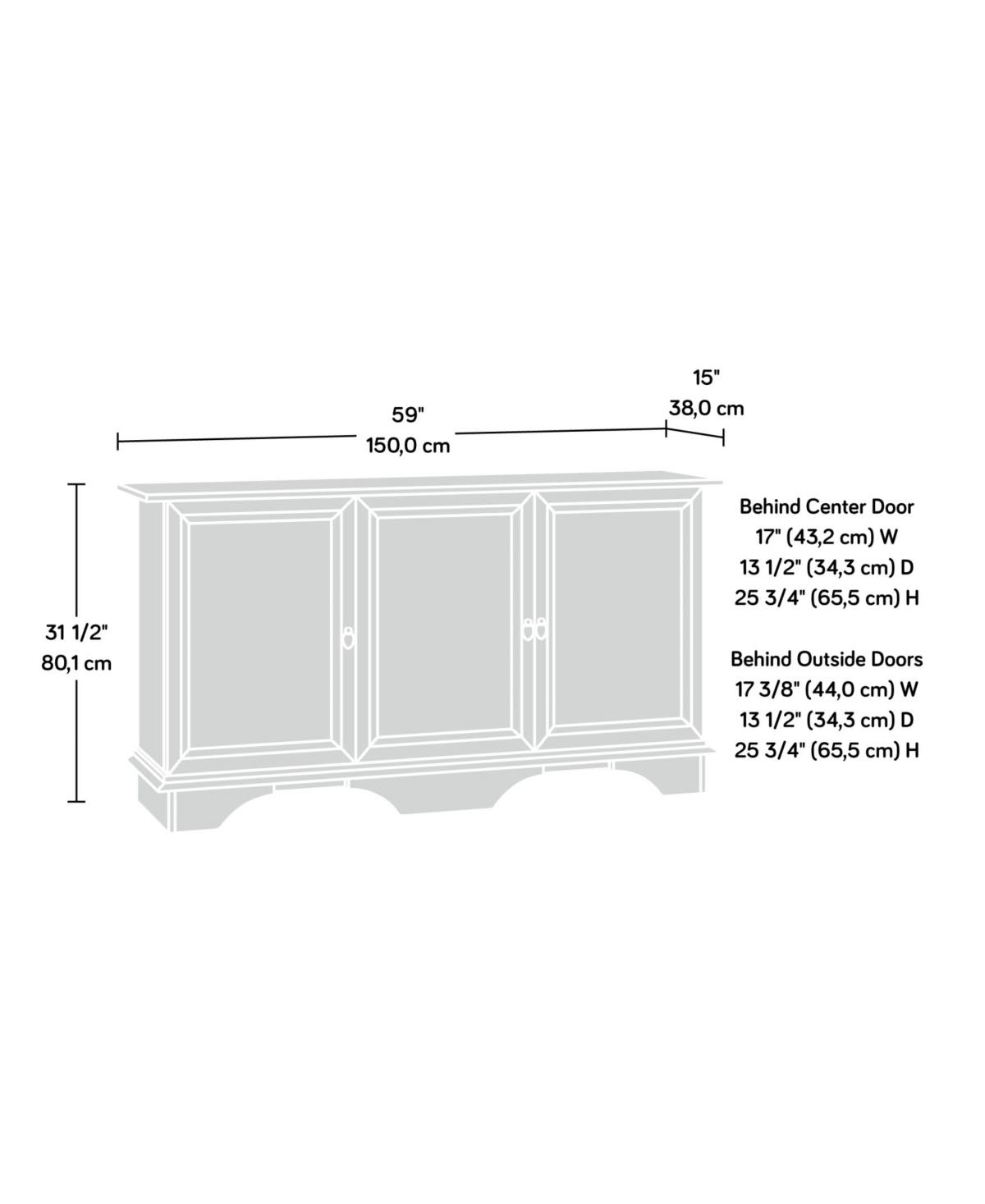 Sauder Viabella Curado Cherry Storage Cabinet