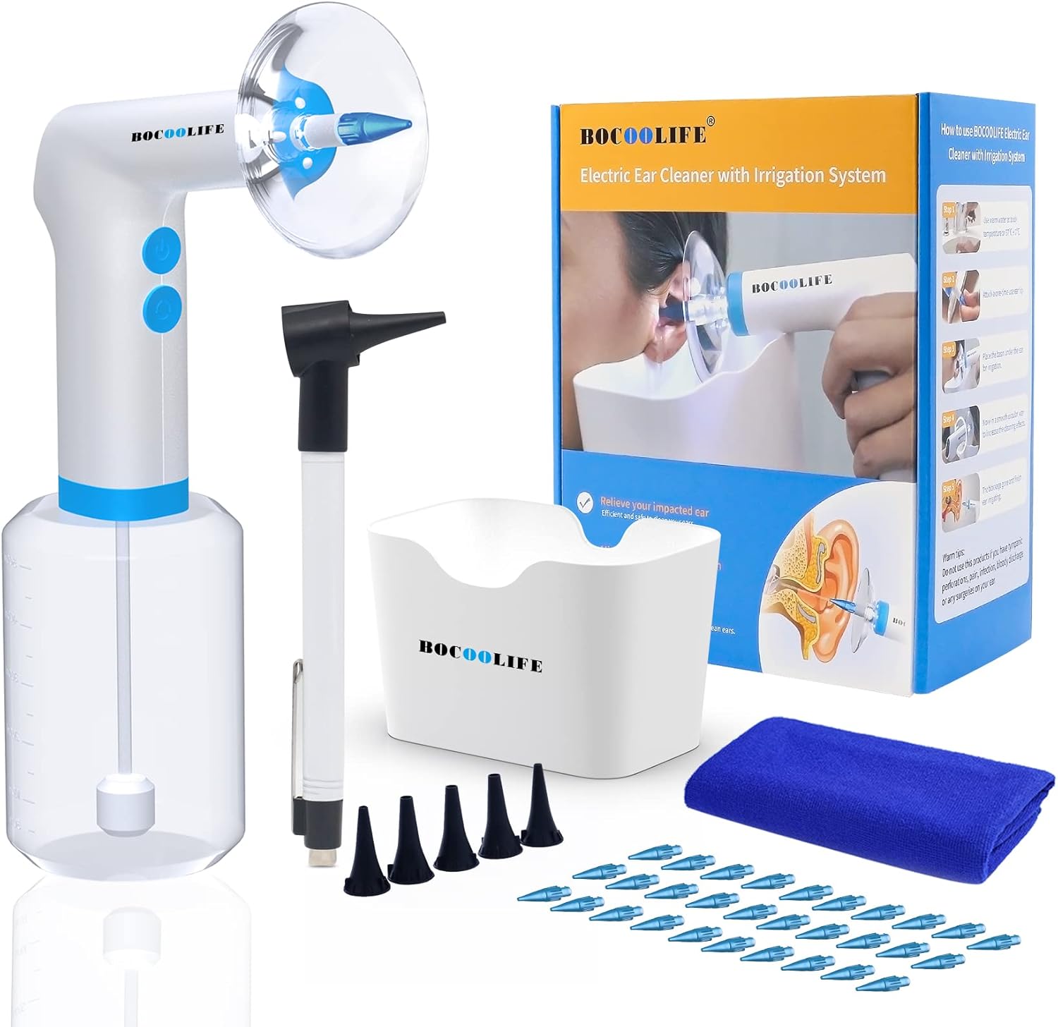 BOCOOLIFE Electric Earwax Removal Ear Irrigation System