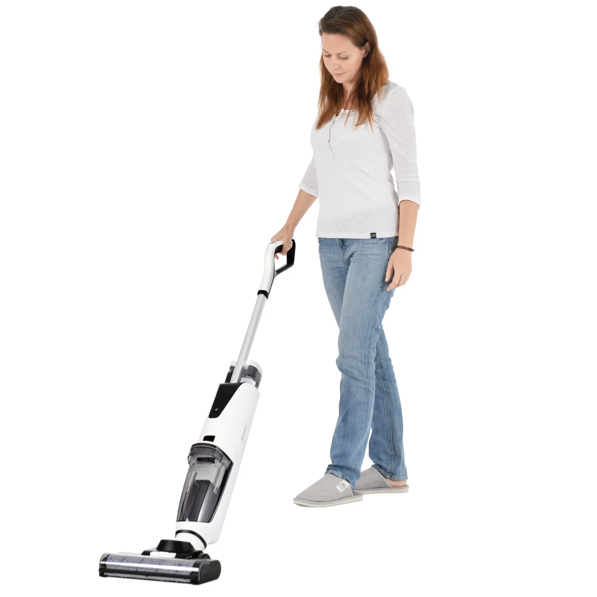 Wireless Wet/Dry Vacuum Cleaner, 3-in-1 Floor Cleaner with Two Tank System,Self-Cleaning System and LED Display ,5000 mAh