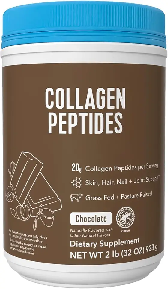 (Pack of 1) Vital Chocolate Protein Collagen Peptides, Pasture Raised, Grass Fed, Paleo Friendly, Gluten/Zero Sugar Dairy Free, 32.56 Ounce. - Skin