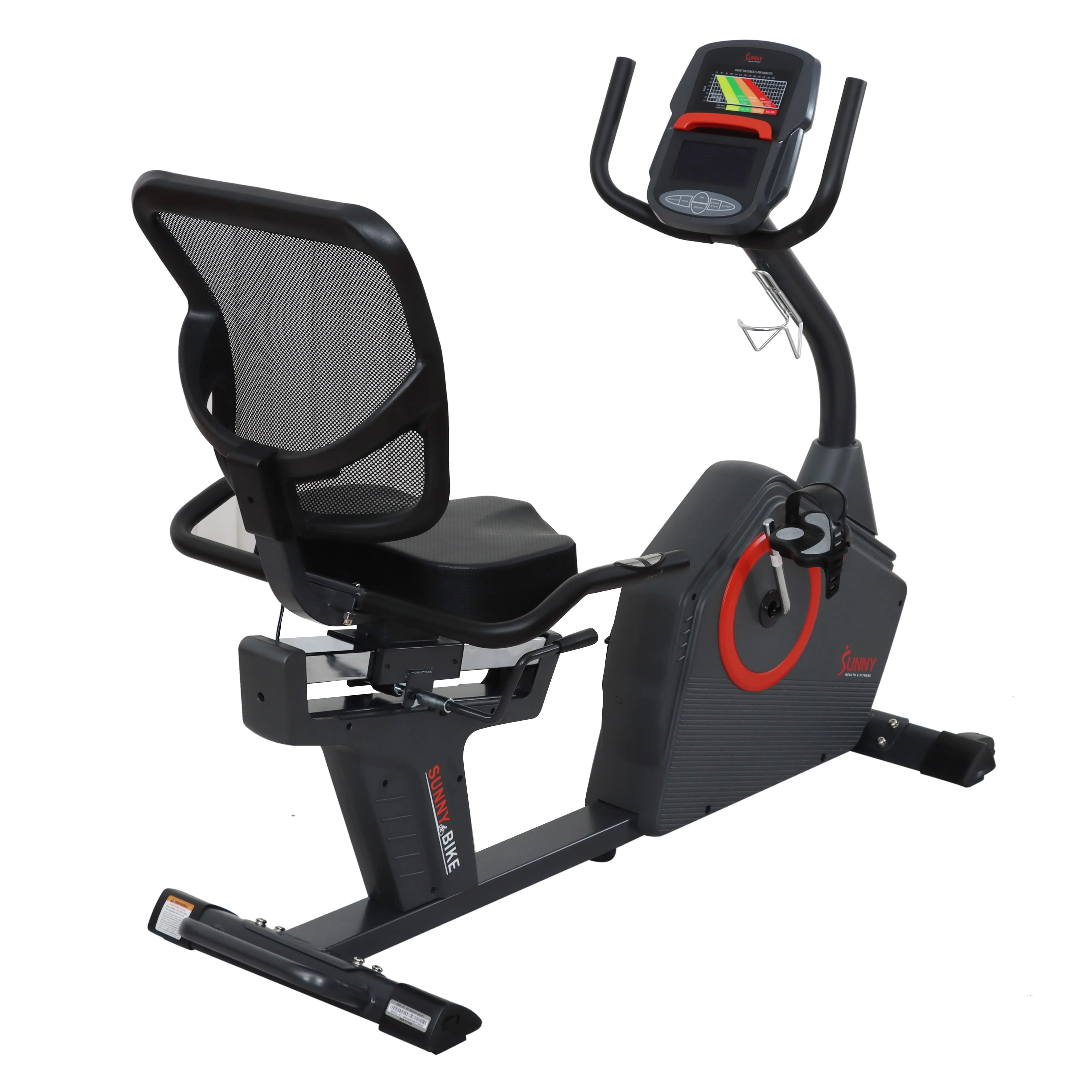 Sunny Health & Fitness Premium Magnetic Resistance Smart Recumbent Bike with Exclusive SunnyFit® App Enhanced Bluetooth Connectivity - SF-RB4850SMART