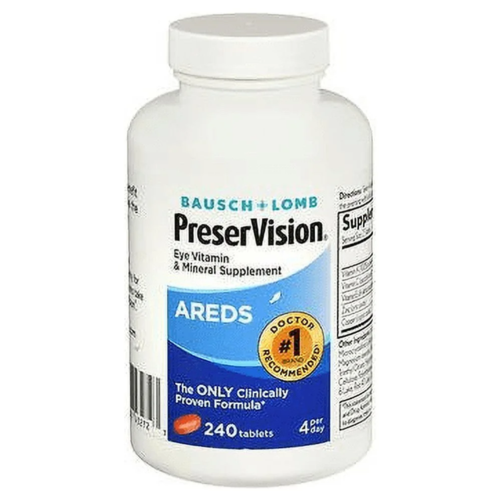 5 Pack Bausch+Lomb PreserVision AREDS Eye Vitamin & Mineral Supplement 240ct Ea