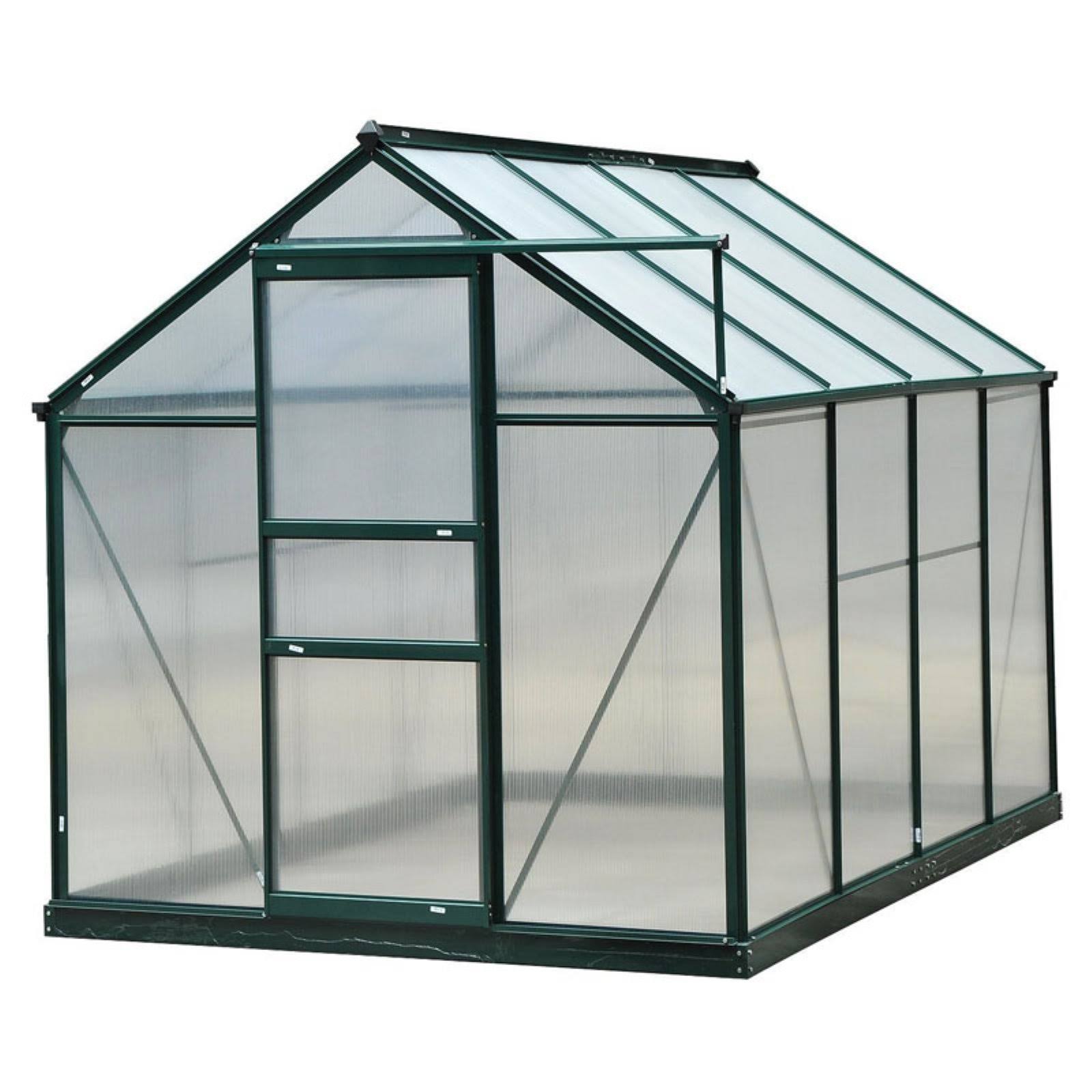 Outsunny 6' x 8' x 7' Polycarbonate Portable Walk-In Garden Greenhouse