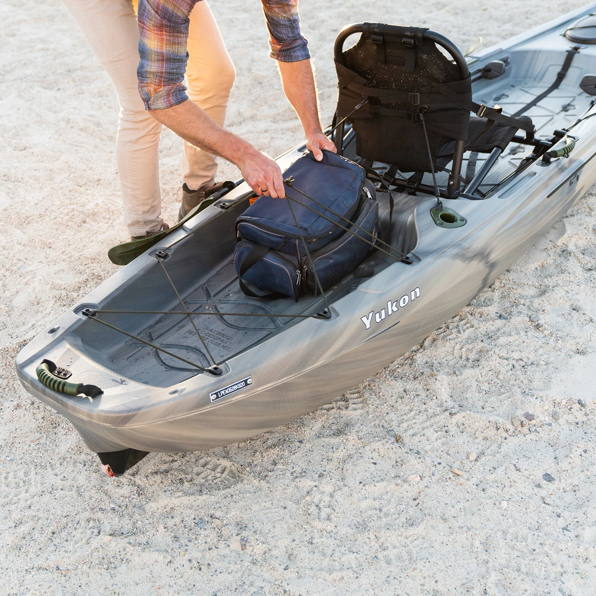 Lifetime Yukon Angler 116 inch Sit-on-Top Fishing Kayak, Lightning Fusion (90846)