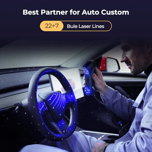 Creality CR-Scan Raptor Pro 3D Scanner for 3D Printing, 22+7 Blue Laser Lines, 30-60fps High Frame Scanning, 24-Bit Full-Color Scans