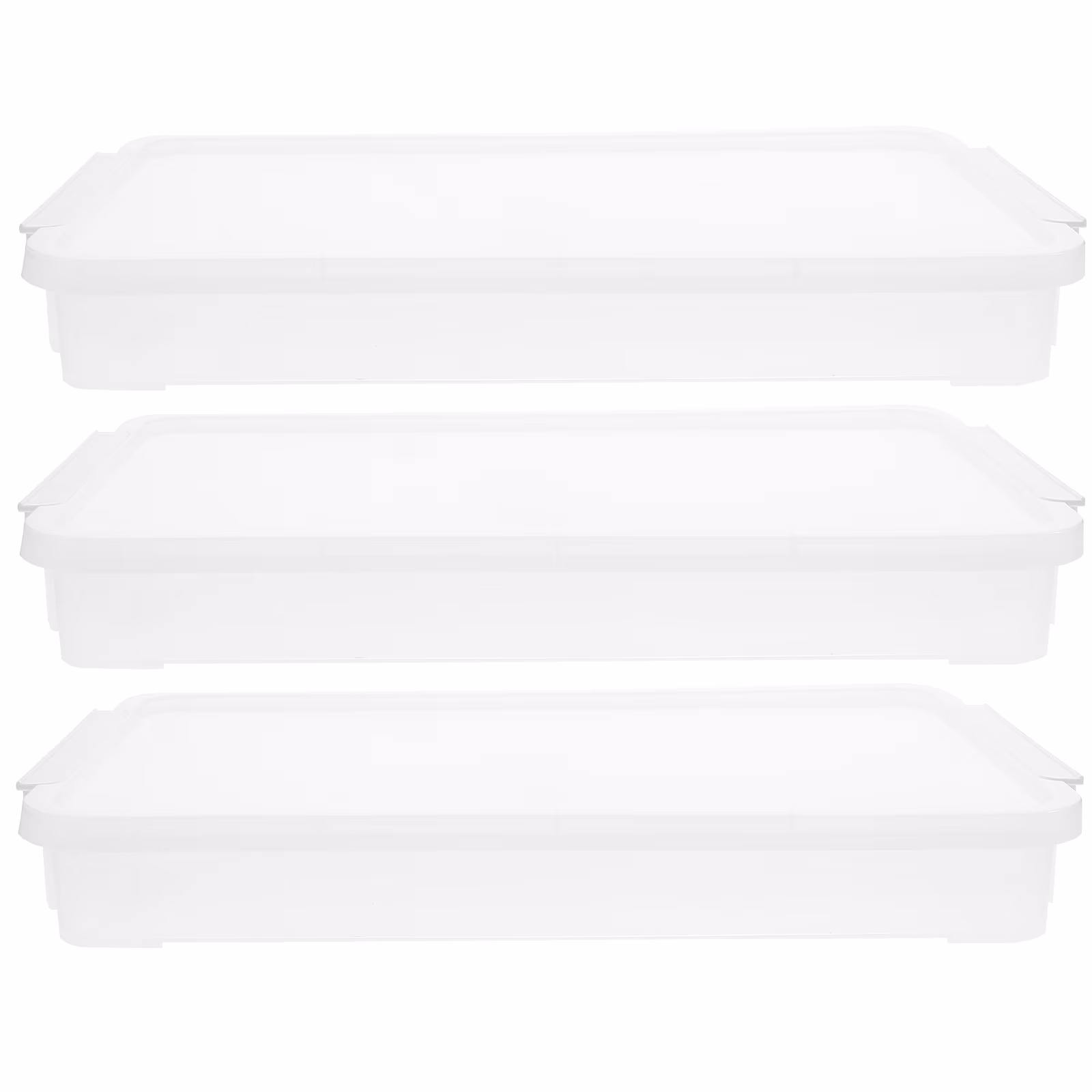3 Pcs Boxes for Organizing Office Storage Bins Clear Containers Scrapbook