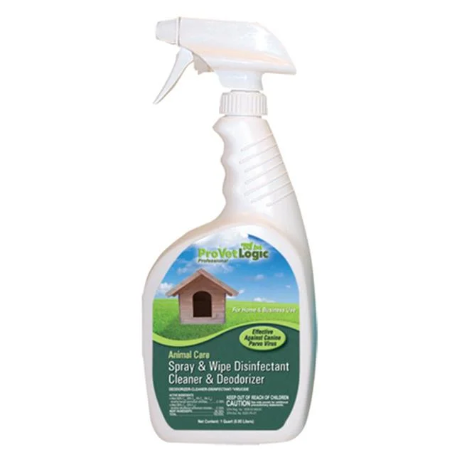ProVetLogic V03-12MN Spray & Wipe Ready-To-Use Cleaner- Disinfectant & Deodorizer Pack 12- 32 Oz. Spray Bottles