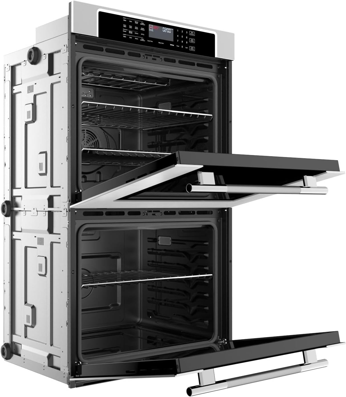 Empava 30" Electric Double Wall Oven Air Fryer Combo Convection Oven Built-in 10 Cooking Functions with LED Digital Display Convection Fan Touch