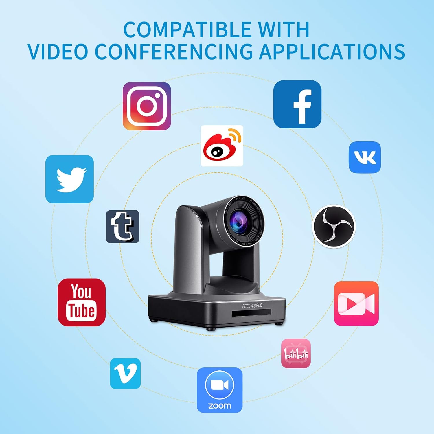 FEELWORLD POE20X Simultaneous 3G SDI HDMI IP PTZ Camera 20X Optical Zoom Support PoE Full HD 1080P 60fps for Church Live Streaming Conference