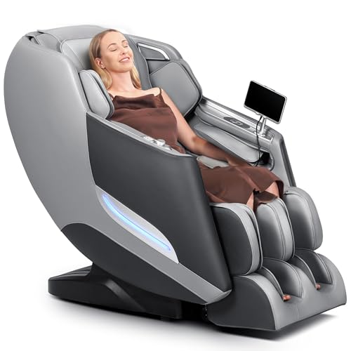Massage Chair, 3D Massage Chair Full Body, Zero Gravity Shiatsu Recliner W/Heating, SL Track, Wireless Charger, Bluetooth Speaker, Foot Rollers