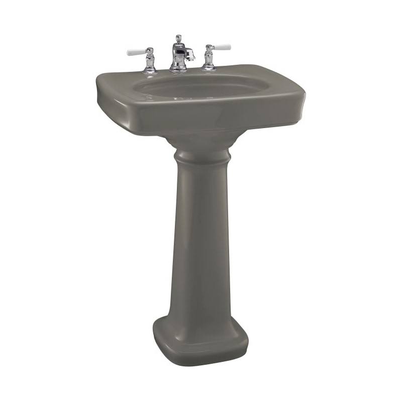 Kohler K-2338-8-K4 Bancroft 21x22 Pedestal Bathroom Sink - Cashmere