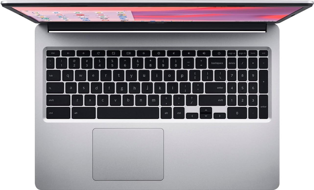 Acer Chromebook 315 15.6” HD Laptop, Intel Celeron N4020, 4GB RAM, 64GB eMMC, Chrome OS + Protective Sleeve, Silver