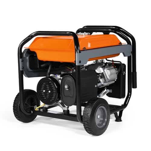 Generac 8,000-Watt Gas-Powered Portable Generator - Electric Start with COsense - PowerRush Advanced Technology - Reliable Power for Emergencies