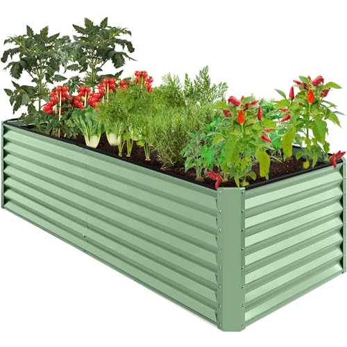 Best Choice Products 8x4x2ft Outdoor Metal Raised Garden Bed, Deep Root Planter Box for Vegetables, Flowers, Herbs