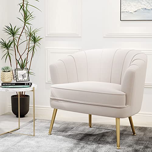 Andeworld Velvet Accent Chair, Upholstered Modern Single Sofa Side Chair