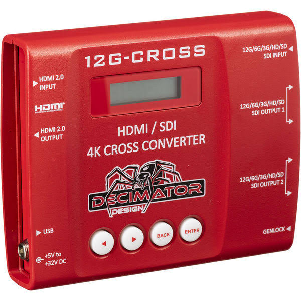 Decimator 12G-CROSS 4K HDMI/SDI Cross Converter with Scaling and Frame Rate Conversion