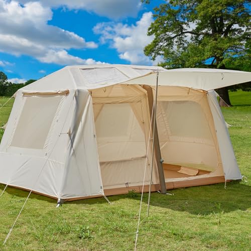 Inflatable Camping Tent, 2/4/6/8 Person Glamping Inflatable Tents for Camping