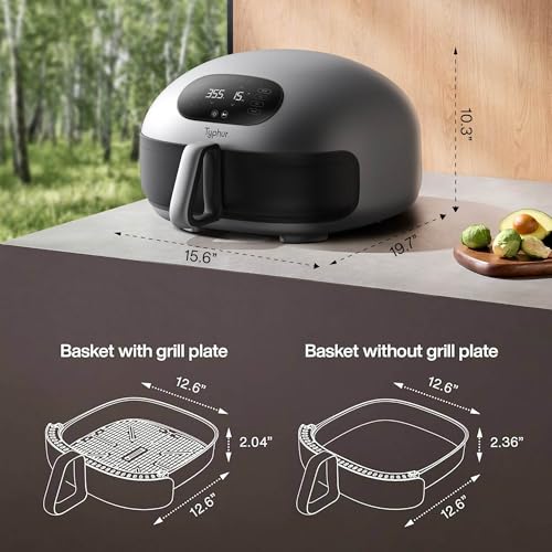 Dome 2 Air Fryer, Extra Large Airfryer with Superior Airflow, Self-cleaning Smart Digital Fryer with PFAS free Basket for Quick Easy Meals