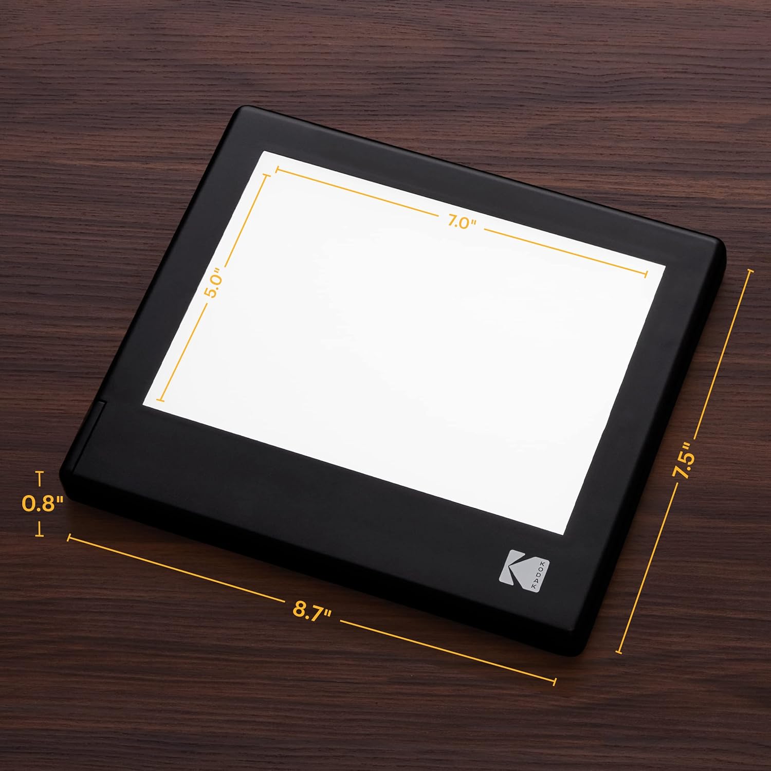KODAK LED Light Box 8”x6” for Negatives, Slides & Films | Illuminated Board Panel & LED Light Pad for Viewing & Scanning Photos, Tattoo Drawing