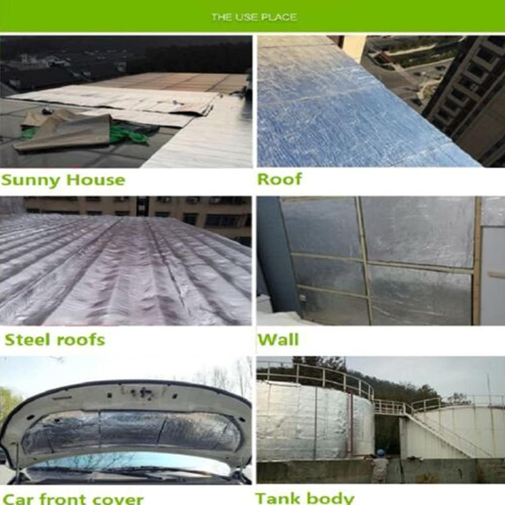 VPABES Car Noise Aluminum Heat Sound Deadening Insulation Mat, Heat Shield Thermal Sound Insulation Proofing Deadener Mat