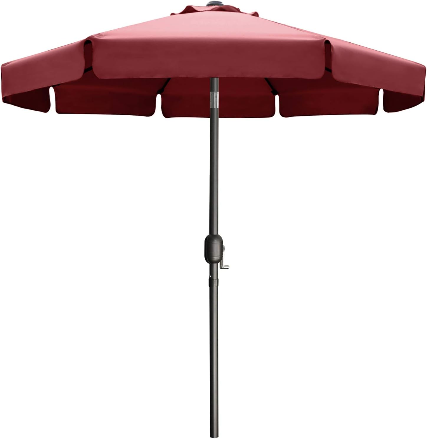 MASTERCANOPY Valance Patio Umbrella for Outdoor Table Market -8 Ribs (10ft, Dark Gray)