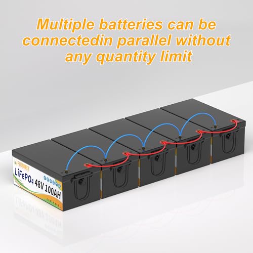 FLLYROWER 12V Lithium Battery 100AH With BMS and 16500 Deep Cycles 12V 100AH Lifepo4 Battery Grade A Cells for Marine Trolling Motor RV camping Solar