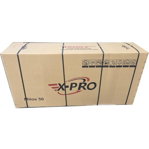 X-PRO Milos 50 Moped with 10" Aluminum Wheels, Electric/Kick Start! (Black)