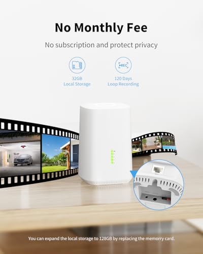 Security Cameras Wireless Outdoor, 2 Cam Kit, No Subscription, Solar Powered Home Security Cameras System, 360° Panoramic View, 2K Color Night Vision