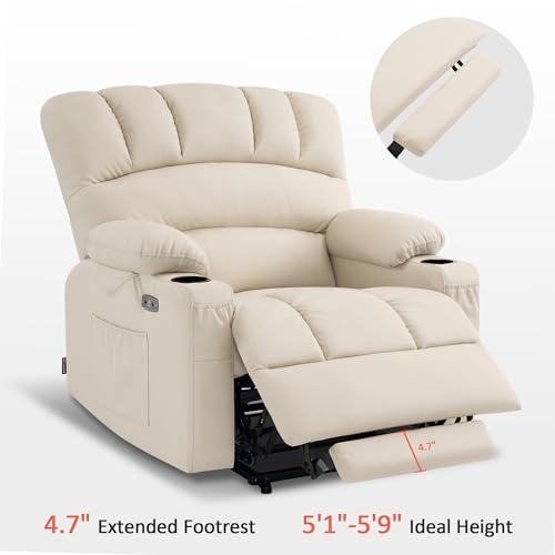 MCombo Oversized Power Lift Recliner Chair for Elderly, Lift Chair with Heat and Massage, Lift Recliner for Big and Tall, Cup Holders