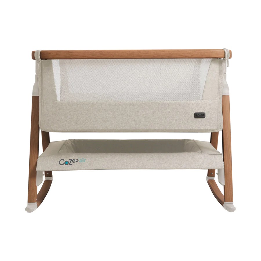 CoZee Air Bedside Crib – Scandinavian Walnut/ Ecru