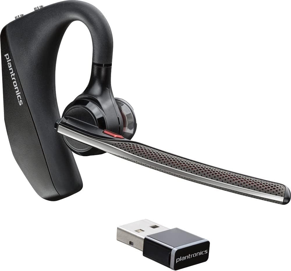 Plantronics by Poly Voyager 5200 UC Wireless Headset & Charging Case - Single-Ear Bluetooth Headset w/Noise-Canceling Mic