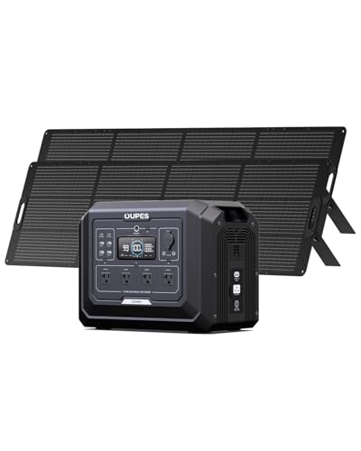 OUPES Mega 1 Portable Power Station 2000W (4500W Peak), 1024Wh LiFePO4 Battery Generator with 1400W AC Charging & 800W Solar Charging