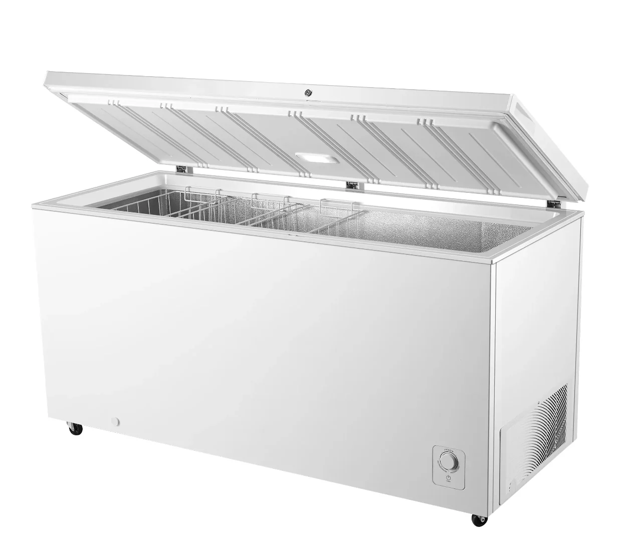 HISENSE 17.7 CU FT. WHITE CONVERTIBLE CHEST FREEZER OR FRIDGE WITH CASTER WHEELS - FC18D6CWD
